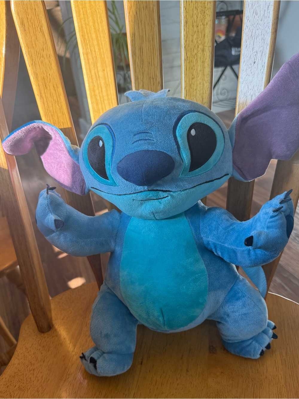 Disney Blue and Turquoise Stitch 15” Plush Backpack - Picture 2 of 3